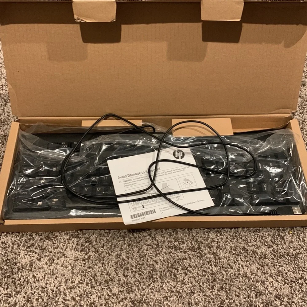HP USB PC Keyboard, 672647-003, EUC
